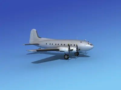 Boeing 307 Stratoliner Bare Metal 3D model