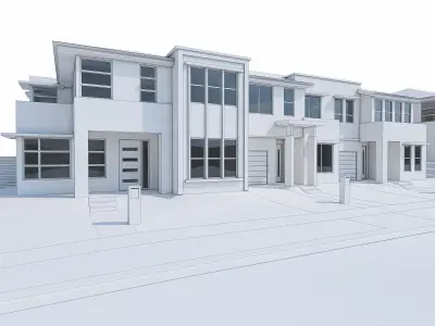 Townhouse 01 Low-poly 3D model