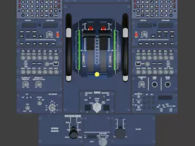 Airbus A320 Cockpit Control Units 3D Model 3D model