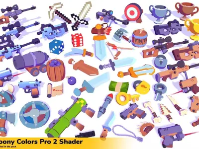 Hypercasual Action Props Pack Volume 4 Low-poly 3D model