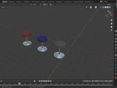 Furniture models Low-poly 3D model