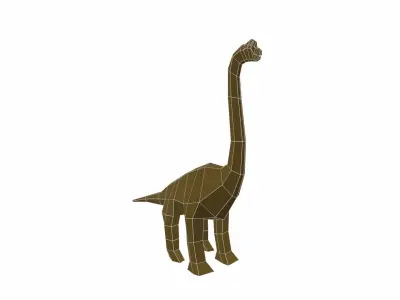Dinosaur Brachiosaurus Low-poly 3D model