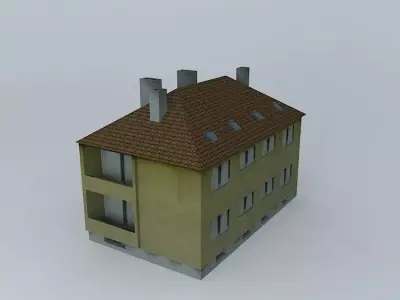 Older residential building Caprag 1 Free 3D model