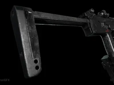 PBR MP7 A1 Low-poly 3D model