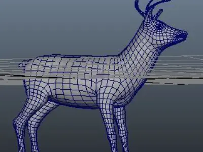 A Deer - person Low-poly 3D model