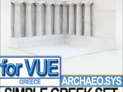 Simple Greek Environment 3D model