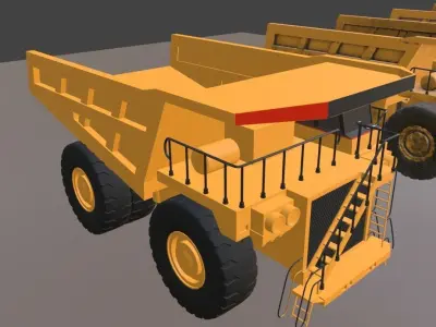 Mining Big Tipper Truck Low-poly 3D model
