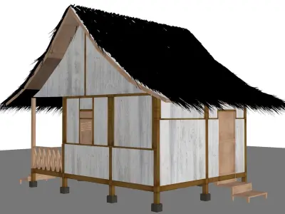 Sundanes Traditional Suhunan Jubleb Nangkub Low-poly 3D model