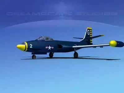 McDonnell F2H2 Banshee V12 3D model