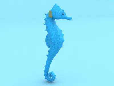 laos seahorse Low-poly 3D model