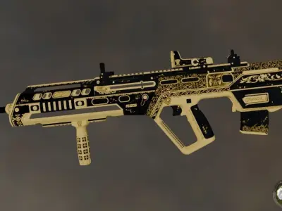 gun 5 Low-poly 3D model