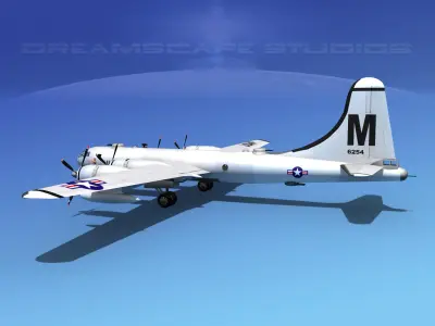 Boeing B-50 Superfortress V01 3D model