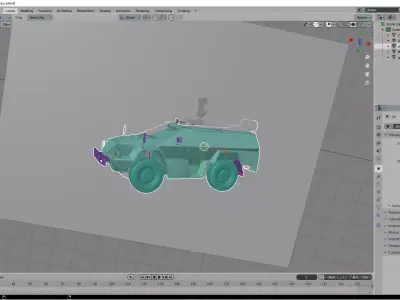 Kamaz Listva anti-mine machine 3D model