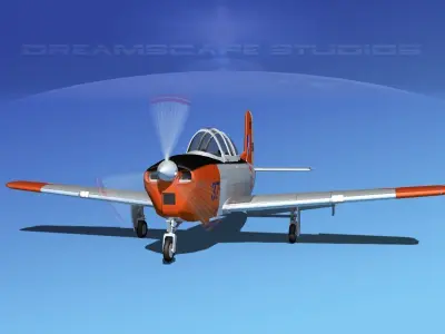 Beechcraft T-34 Mentor France 3D model