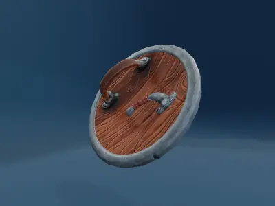 Stylized Shield low poly game ready Low-poly 3D model