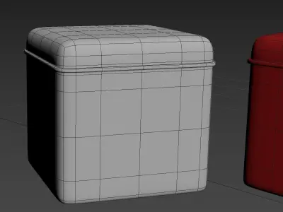 Ottoman cube stool Free 3D model