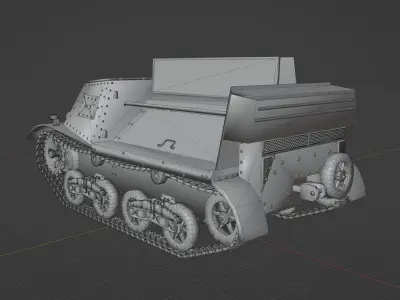 T20 Komsomolets Low-poly 3D model