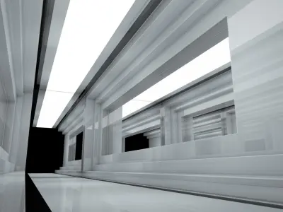 Sci Fi Room Low-poly 3D model 43