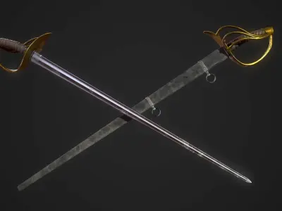 Fictional historical soldiers Low-poly 3D model