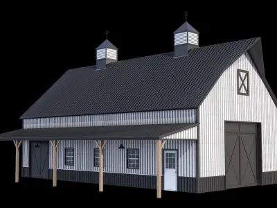 5 PBR Industrial Buildings Collection 3D model