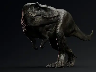 Dinosaur Tyrannosaurus Rex Stan Unity Project Low-poly 3D model