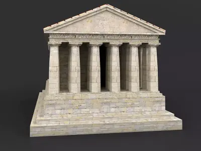 Greek Doric Temple Low-poly 3D model
