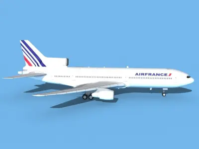 Lockheed L-1011 TriStar Air France 3D model