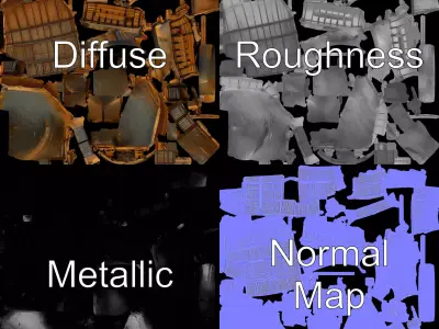 Wicker Airship model pack Low-poly 3D model