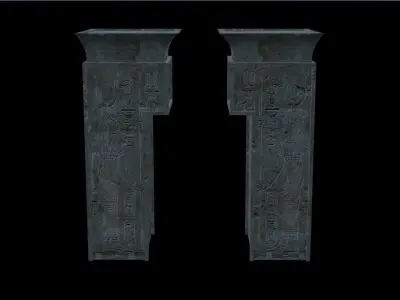 Ancient Egyptian TempleGate 3D model