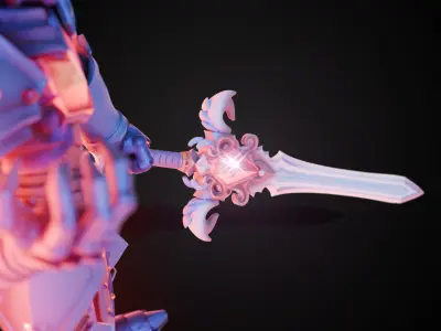 Stylized Sword - Dragonsoul Edge Aetherion - Game Ready 3D model