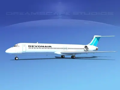 McDonnell Douglas MD-87 Devonair 3D model
