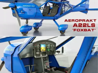 A22LS Aeroprakt Low-poly 3D model