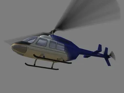 Jet Ranger V1 Helicopter Low-poly 3D model