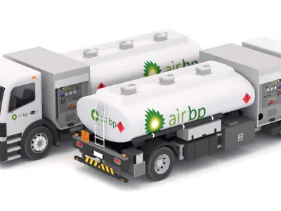 Fueler Aircraft BP Low-poly 3D model