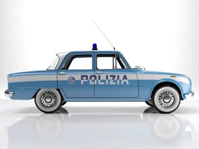 Alfa Romeo Giulia Nuova Super 1600  Polizia 1967 3D model