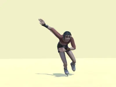 Ice Skater Actions SA 3D model