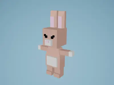 Pixel Farm Animals Free low-poly 3D model