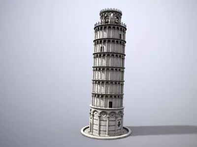Tower Of Pisa Low-poly 3D model