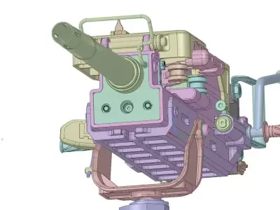 hk grenade machine gun 3D model