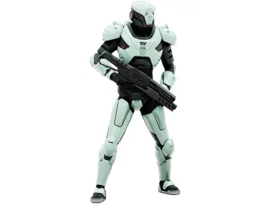 CYBORG SOL-10  Rigged for Unreal Engine - Unity - MIXAMO 3D model