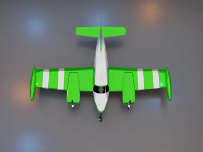 Private Plane - Low Poly Low-poly 3D model
