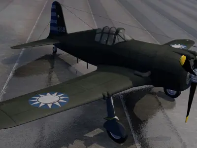 Vultee P-66 Vanguard 3D model