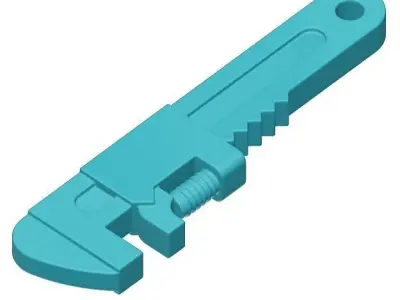 Plastic Pipe Wrench Toy 3D model