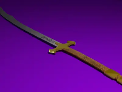 Arabic Arabian Sword Low-poly 3D model
