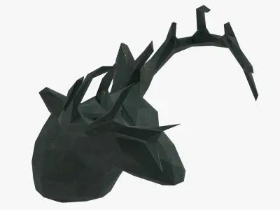 Stag Head LowPoly 3D model
