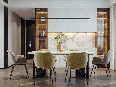 Modern luxury restaurant Free 3D print model