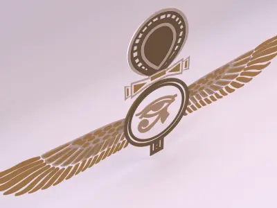 Egyptian Symbols - 013 Low-poly 3D model