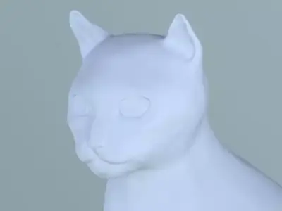 Sitting cat model Free 3D model