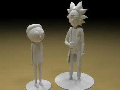 Rick and Morty 3D print model