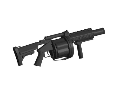 Milkor MGL Multiple Grenade Launcher 3D model